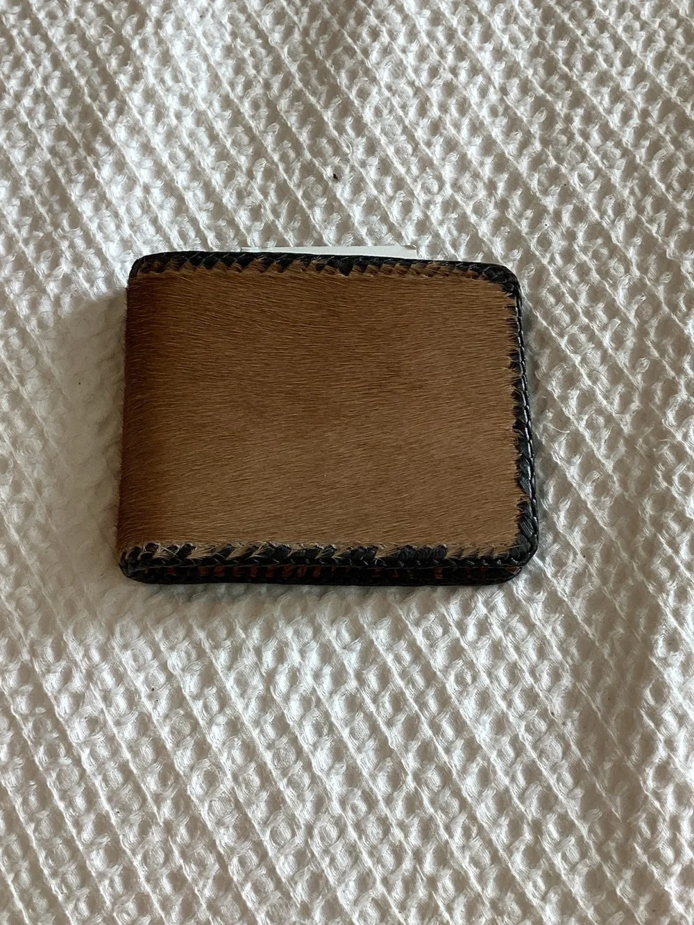 Men's Brown Hair-on Hide‎ Bifold Wallet - Classic Leather Accent